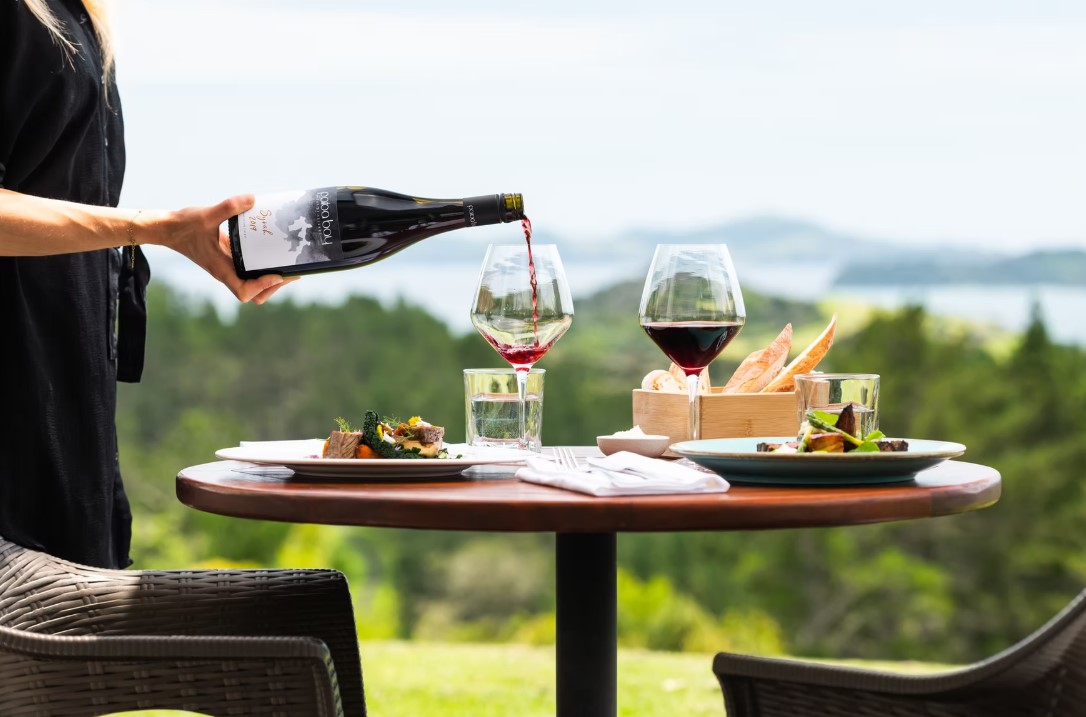 food and wine in Sage Restaurant